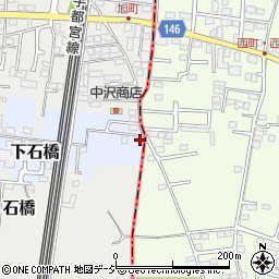 栃木県下野市下石橋725-3周辺の地図