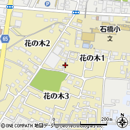 栃木県下野市花の木周辺の地図