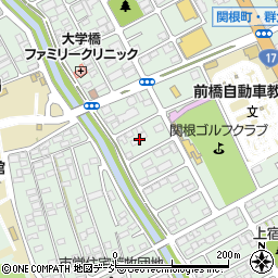 群馬県前橋市関根町2丁目6周辺の地図