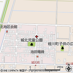 石川県小松市城北町周辺の地図