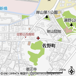 石川県能美市佐野町ウ周辺の地図