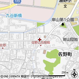 石川県能美市佐野町ワ周辺の地図