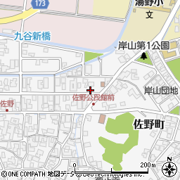 石川県能美市佐野町（ワ）周辺の地図