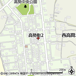 栃木県真岡市高勢町周辺の地図