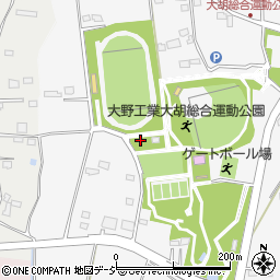 前橋市　大野工業大胡総合運動公園周辺の地図