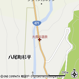 大長谷温泉周辺の地図