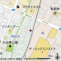 栃木県真岡市大谷新町2-1周辺の地図