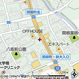 吉野家１７号線前橋関根町店周辺の地図