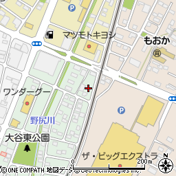 栃木県真岡市大谷新町1-4周辺の地図