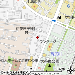 栃木県真岡市大谷本町周辺の地図