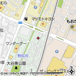 栃木県真岡市大谷新町1周辺の地図
