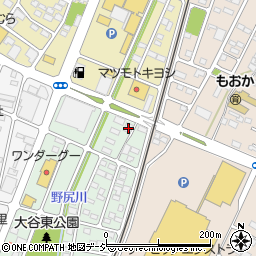栃木県真岡市大谷新町1-14周辺の地図