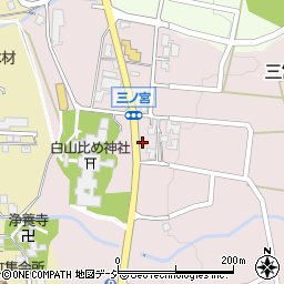 石川県白山市三宮町（ニ）周辺の地図