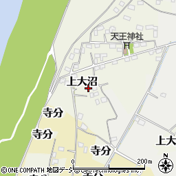 栃木県真岡市上大沼445周辺の地図