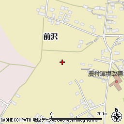 栃木県芳賀郡益子町前沢周辺の地図