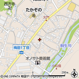 セブンイレブン桐生梅田一丁目店周辺の地図