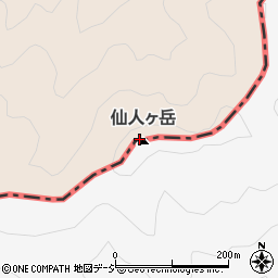 仙人ケ岳周辺の地図