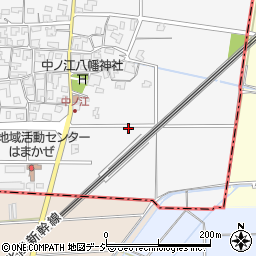 石川県能美市中ノ江町と周辺の地図