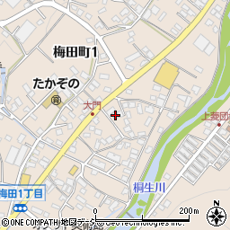 群馬県桐生市梅田町1丁目228-9周辺の地図