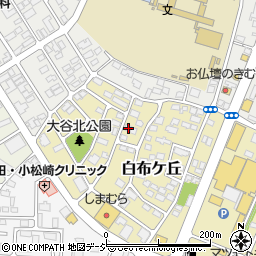 栃木県真岡市白布ケ丘周辺の地図