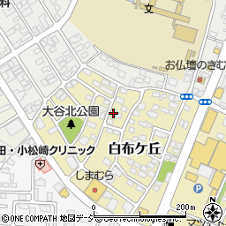 栃木県真岡市白布ケ丘周辺の地図