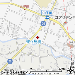 セブンイレブン榛東山子田店周辺の地図
