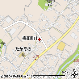 群馬県桐生市梅田町1丁目286-2周辺の地図