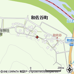 石川県能美市和佐谷町丁周辺の地図