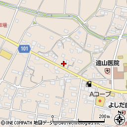 群馬県前橋市鼻毛石町1536-4周辺の地図