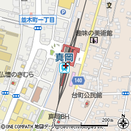 真岡駅周辺の地図
