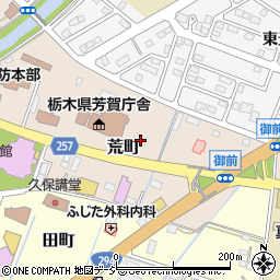 栃木県庁県土整備部出先機関　真岡土木事務所用地部周辺の地図