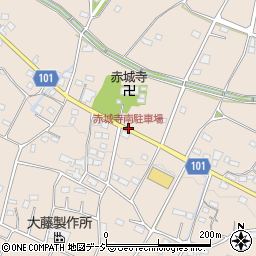 赤城寺南駐車場周辺の地図