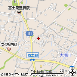 群馬県前橋市富士見町原之郷1129周辺の地図