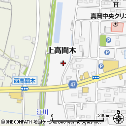 栃木県真岡市上高間木196周辺の地図