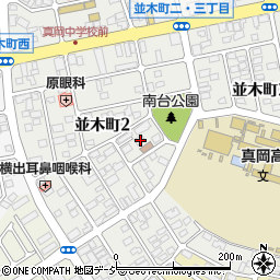 栃木県真岡市並木町2丁目12周辺の地図