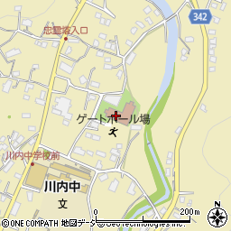 桐生市　川内長寿センター老人福祉センター周辺の地図