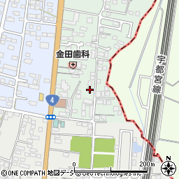 栃木県下野市下古山7-6周辺の地図