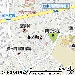 栃木県真岡市並木町2丁目13周辺の地図