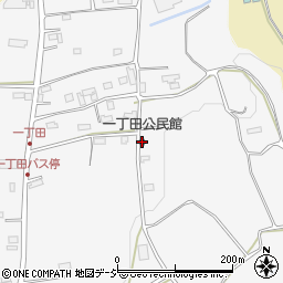 一丁田公民館周辺の地図