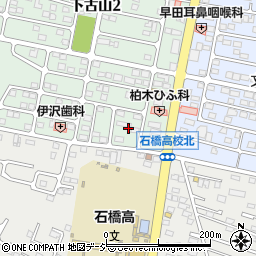 栃木県下野市下古山1丁目2周辺の地図
