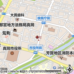 栃木県真岡市荒町周辺の地図