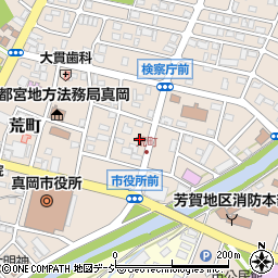 栃木県真岡市荒町周辺の地図