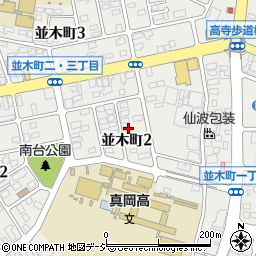 栃木県真岡市並木町2丁目周辺の地図