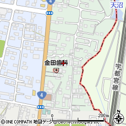 栃木県下野市下古山16-35周辺の地図