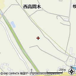 栃木県真岡市西高間木周辺の地図