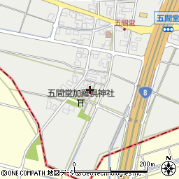 石川県能美市五間堂町丁周辺の地図