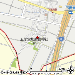 石川県能美市五間堂町（丁）周辺の地図