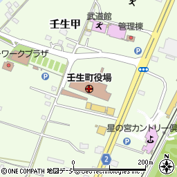 壬生町役場　監査委員事務局周辺の地図