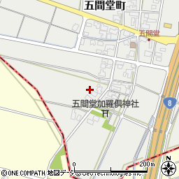 石川県能美市五間堂町周辺の地図