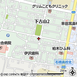 栃木県下野市下古山1丁目8-1周辺の地図